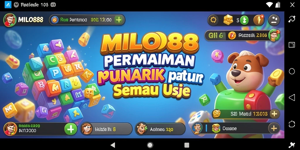 Tampilan gameplay <strong>MILO88</strong> dengan berbagai puzzle menarik dan menantang.